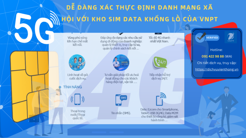 Xác thực danh tính bằng số điện thoại - dữ liệu sim dịch vụ - VNPT-